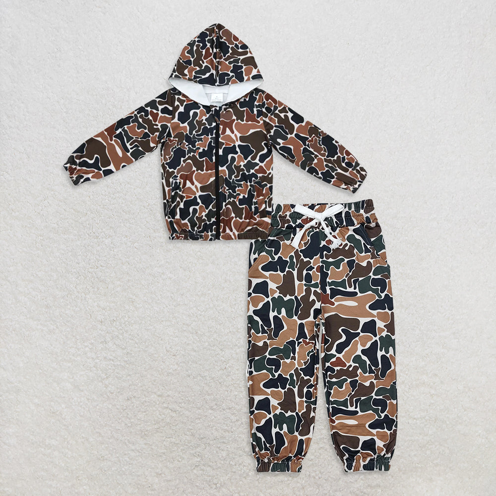 9.24 RTS NO MOQ (In stock)GT0635 + P0650 Baby Girls Hooded Long Sleeve Zip Jackets Tops Bottoms Pants