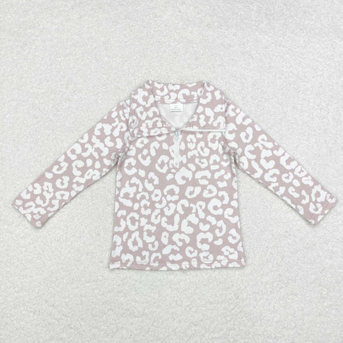 10.23 RST Sibling Baby Girls Boutique Flowers Checked Long Sleeves Half Zipper Pullovers Tops