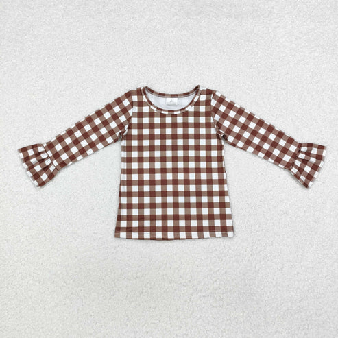 9.26 RTS Sibling Baby Boys Girls Turkey Checked Stripe Thanksgiving Tee Shirts Top