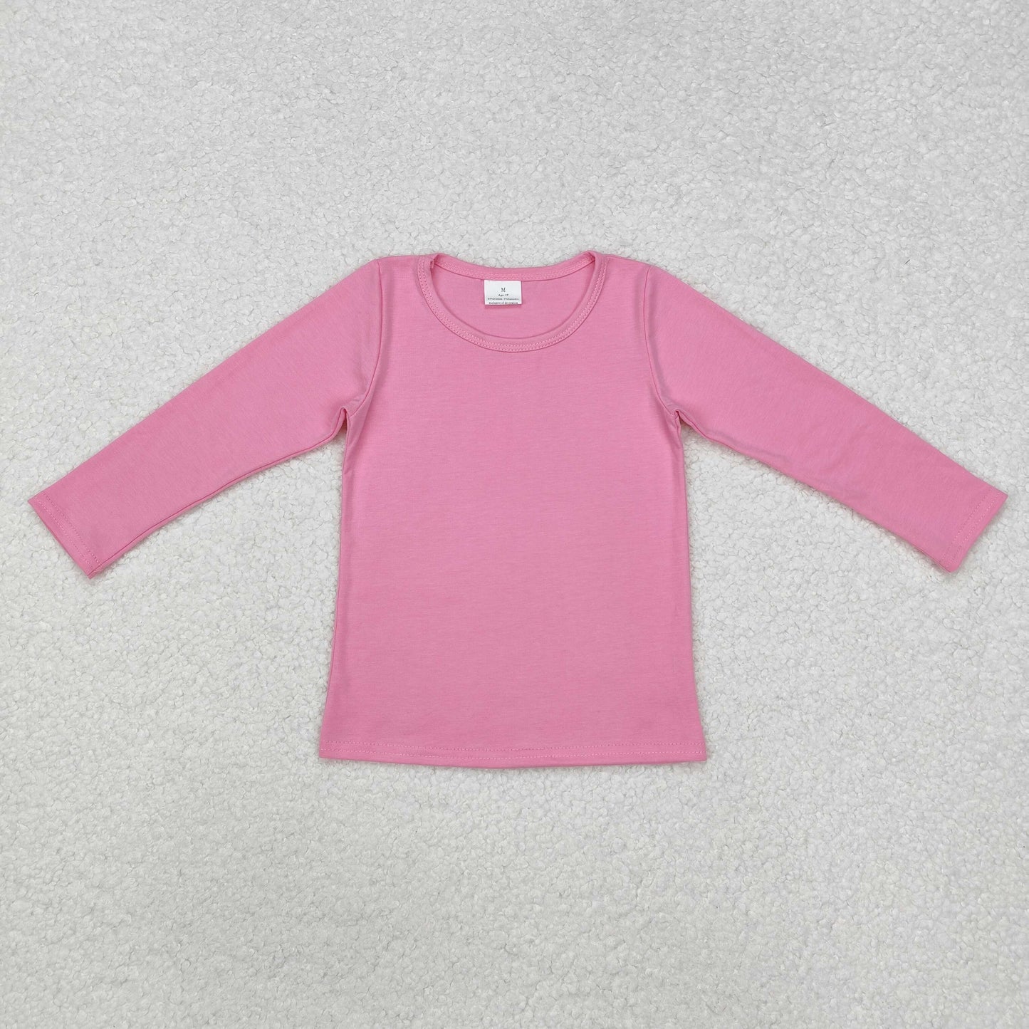 GT0781Pink long sleeves kids girls shirt