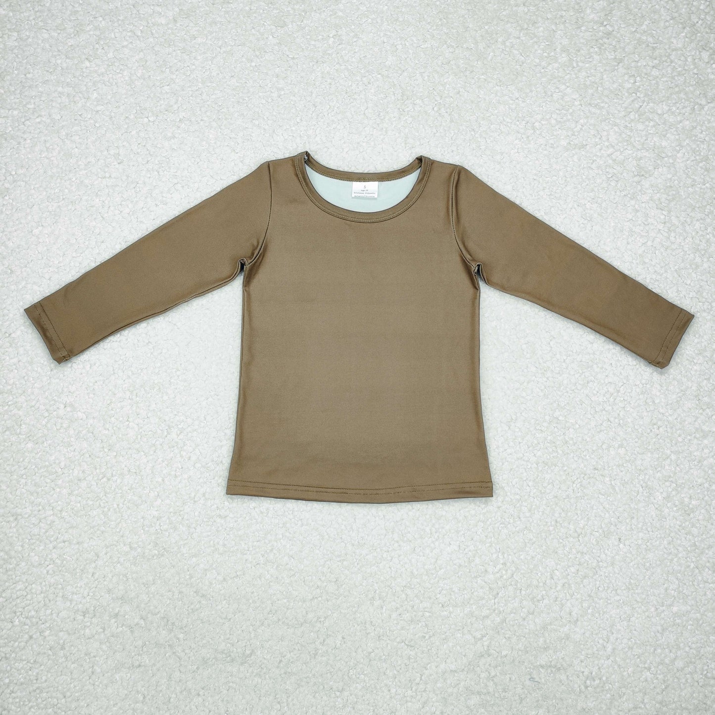 GT0799 Baby Kids Toddler Olive Green Long Sleeve Tee Shirts Tops Preorder