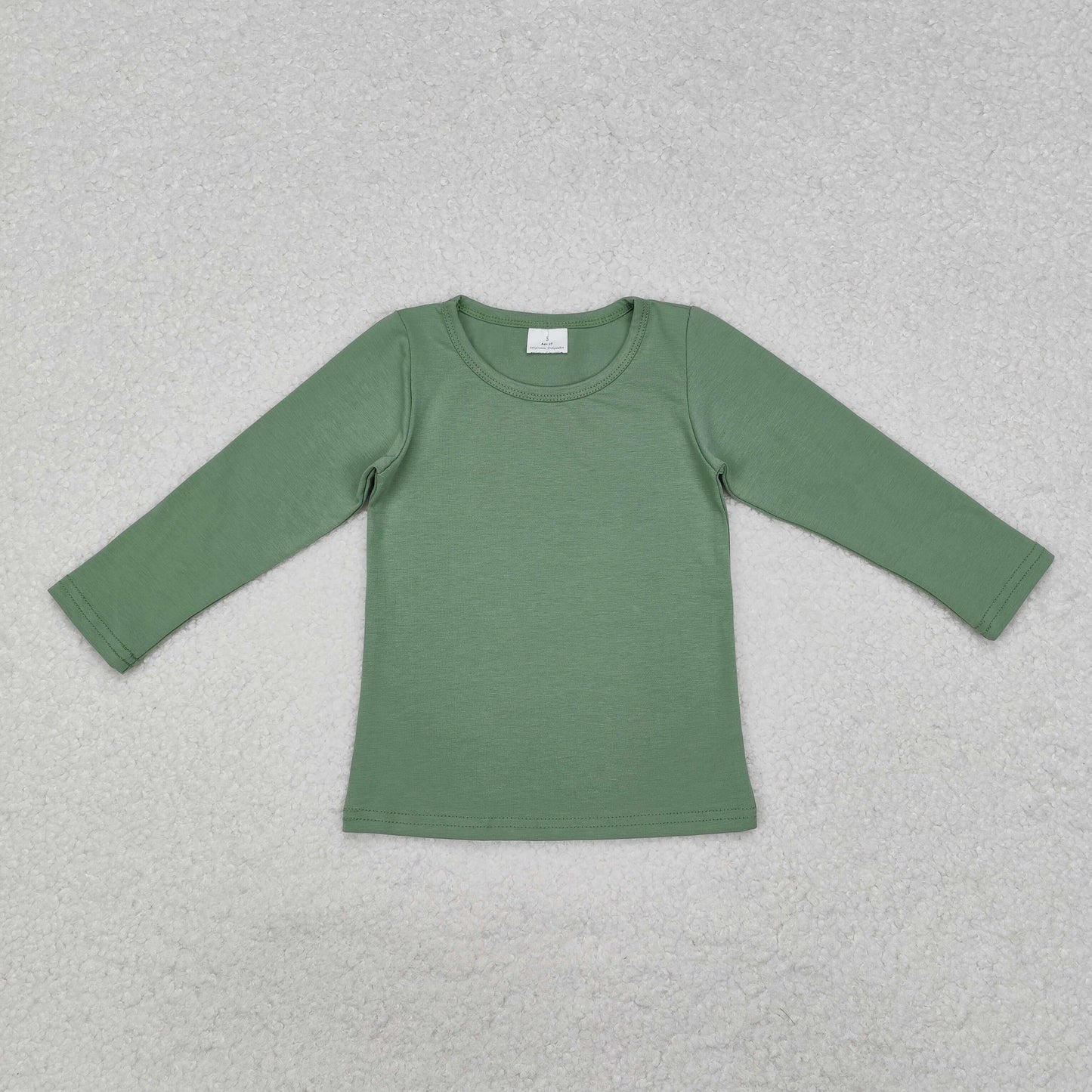 GT0804 Baby Kids Toddler Green Long Sleeve Tee Shirts Tops Preorder