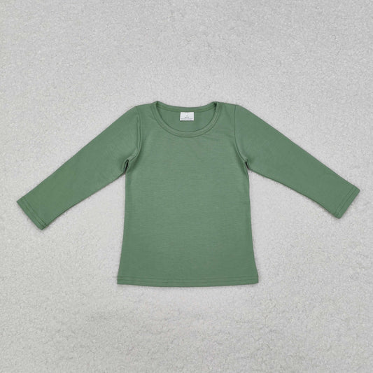 GT0804 Baby Kids Toddler Green Long Sleeve Tee Shirts Tops Preorder