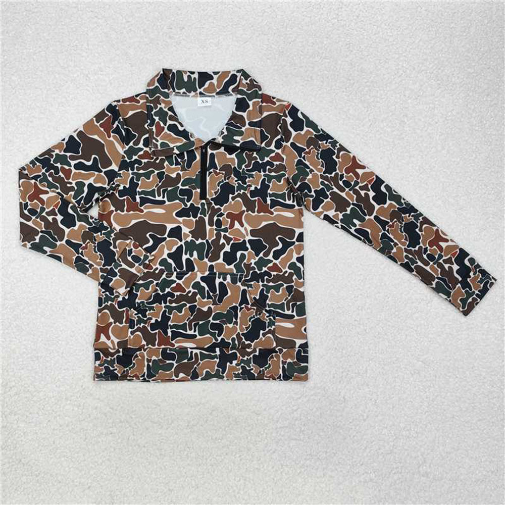 USA Warehouse (IN STOCK) Women's Camouflage Pocket Pants Zipper Pullover Adult Clothing with Pockets Fashionable Camo Trousers