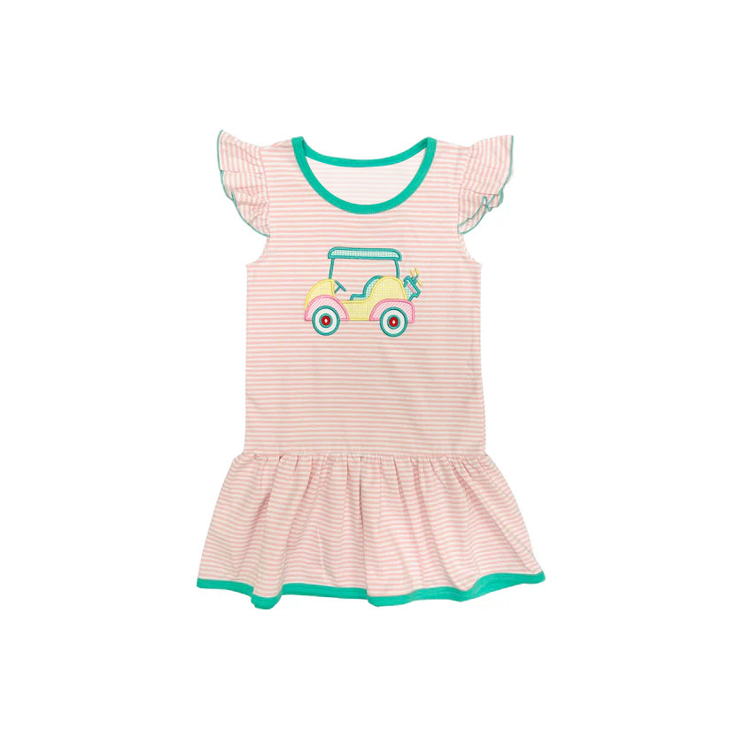 Plaid sleeveless yellow golf baby boy romper