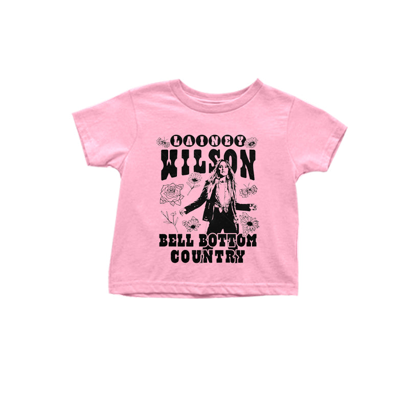 5.16 Pre order Girls White Short Sleeve Tie Dye Country Singer Shirt Casual Fashion Top for Kids