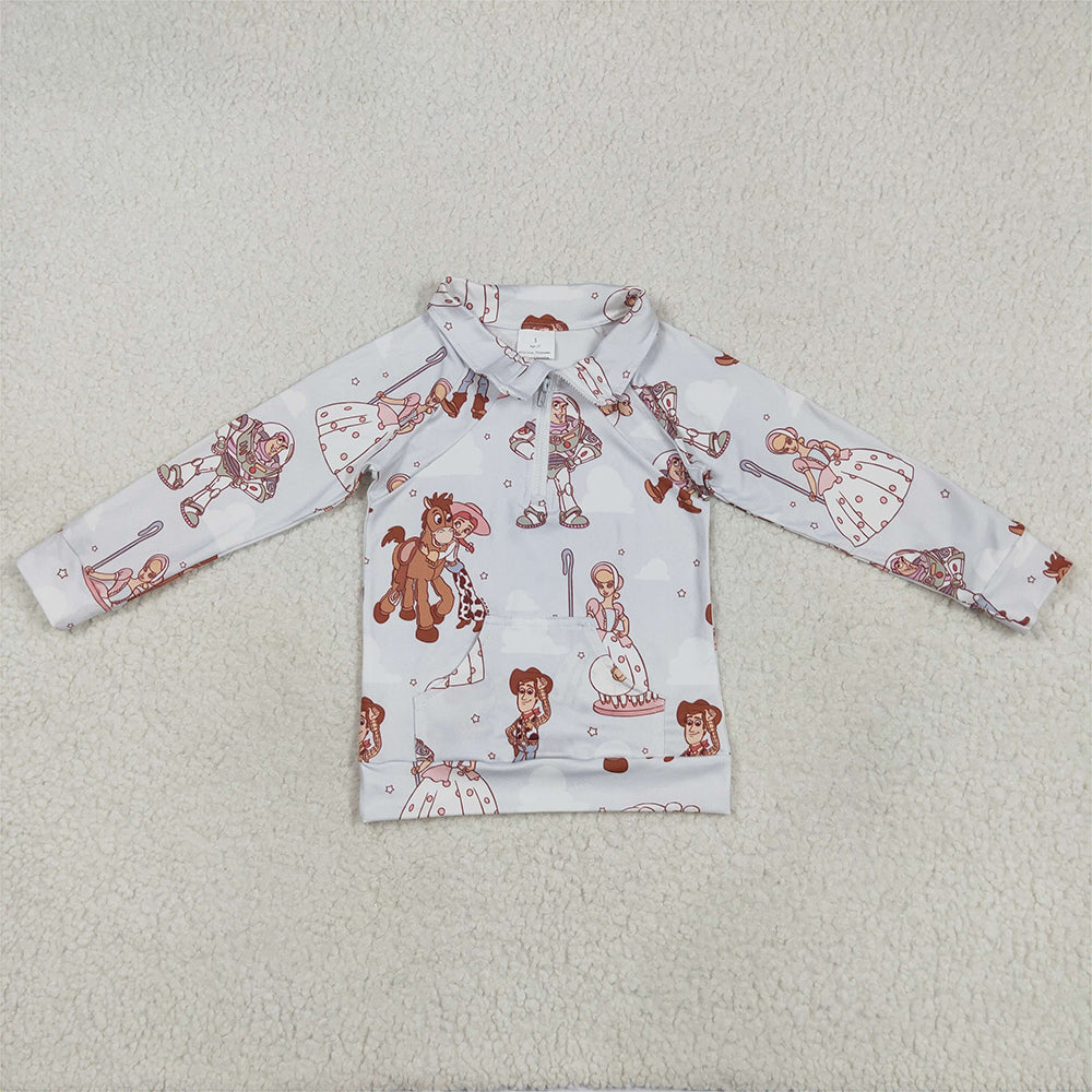7.17 GT0989RTS NO MOQ Baby Girls Long Sleeve Tops toddler girl clothes cartoon long Sleeve Top