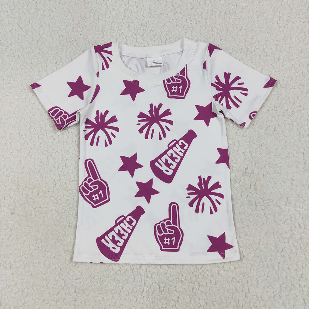 4.11 GT0993 RTS NO MOQ Baby Girls Summer Tops girl clothes cheer girls summer top tshirt cheer summer tshirt
