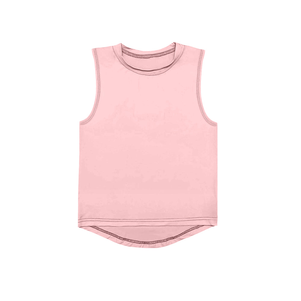 6.26 GT0999 Pre order Baby Girls Summer Yoga Tank Top toddler girl clothes yoga pink Sleeveless vest Top