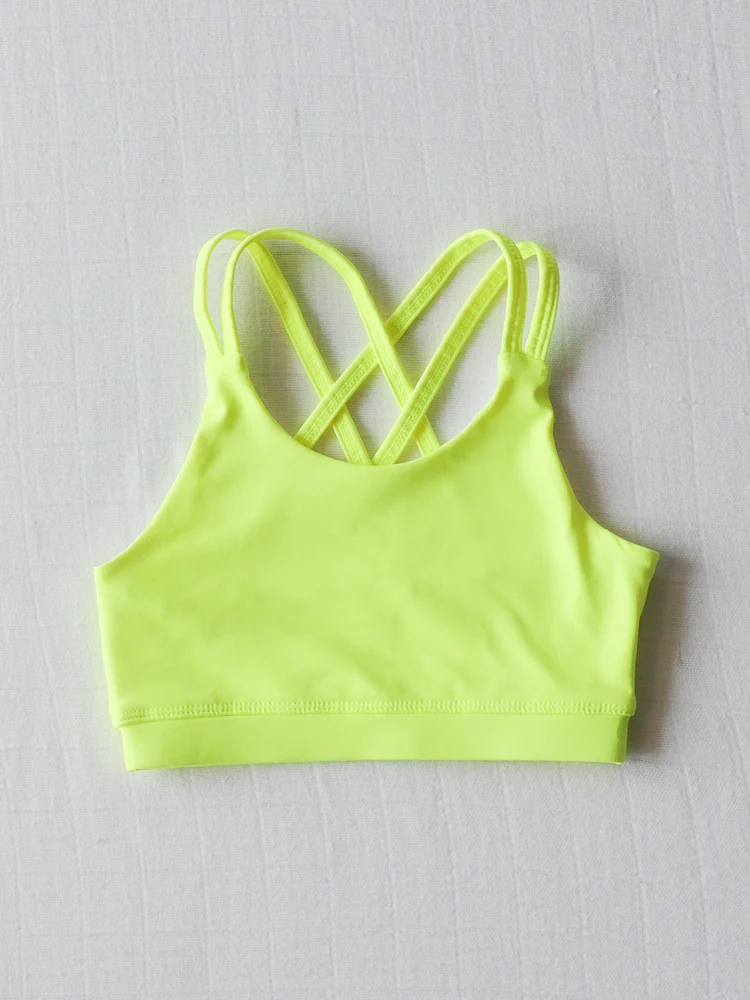 8.26 Pre order Baby Girls Summer Yoga Tank Top toddler girl clothes yoga yellow Sleeveless vest Top