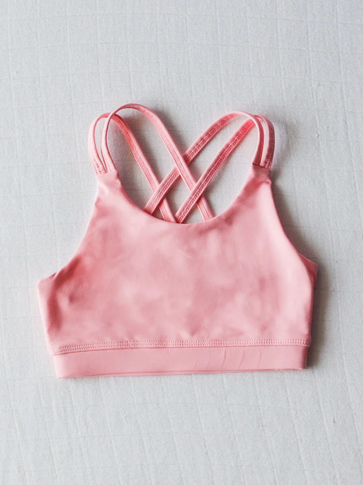 8.26 Pre order Baby Girls Summer Yoga Tank Top toddler girl clothes yoga yellow Sleeveless vest Top
