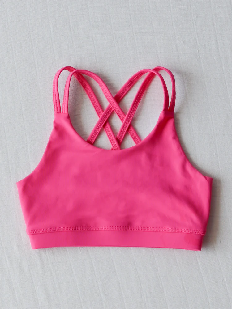 8.26 Pre order Baby Girls Summer Yoga Tank Top toddler girl clothes yoga rose red Sleeveless vest Top