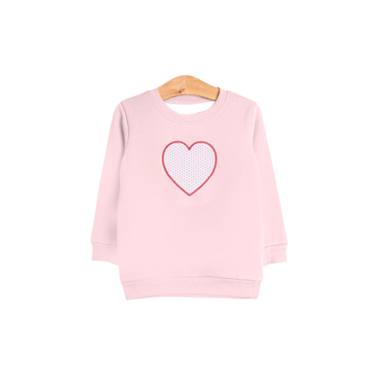 10.27 GT1390 Pre order No Moq Baby Girls Long Sleeve Pink Checked Valentine T-shirts Top