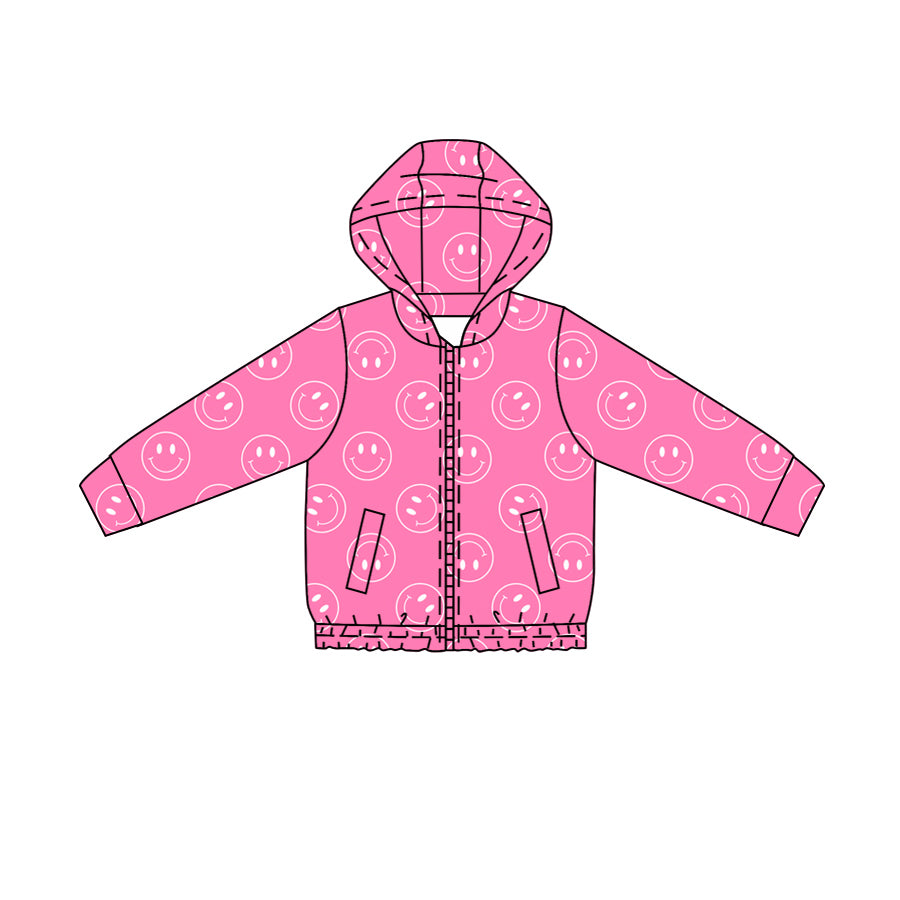 4.23 Pre order No Moq Baby Girls 3 Piece Pink Hoodie Sleeveless Top Checkered Shorts Yoga Set