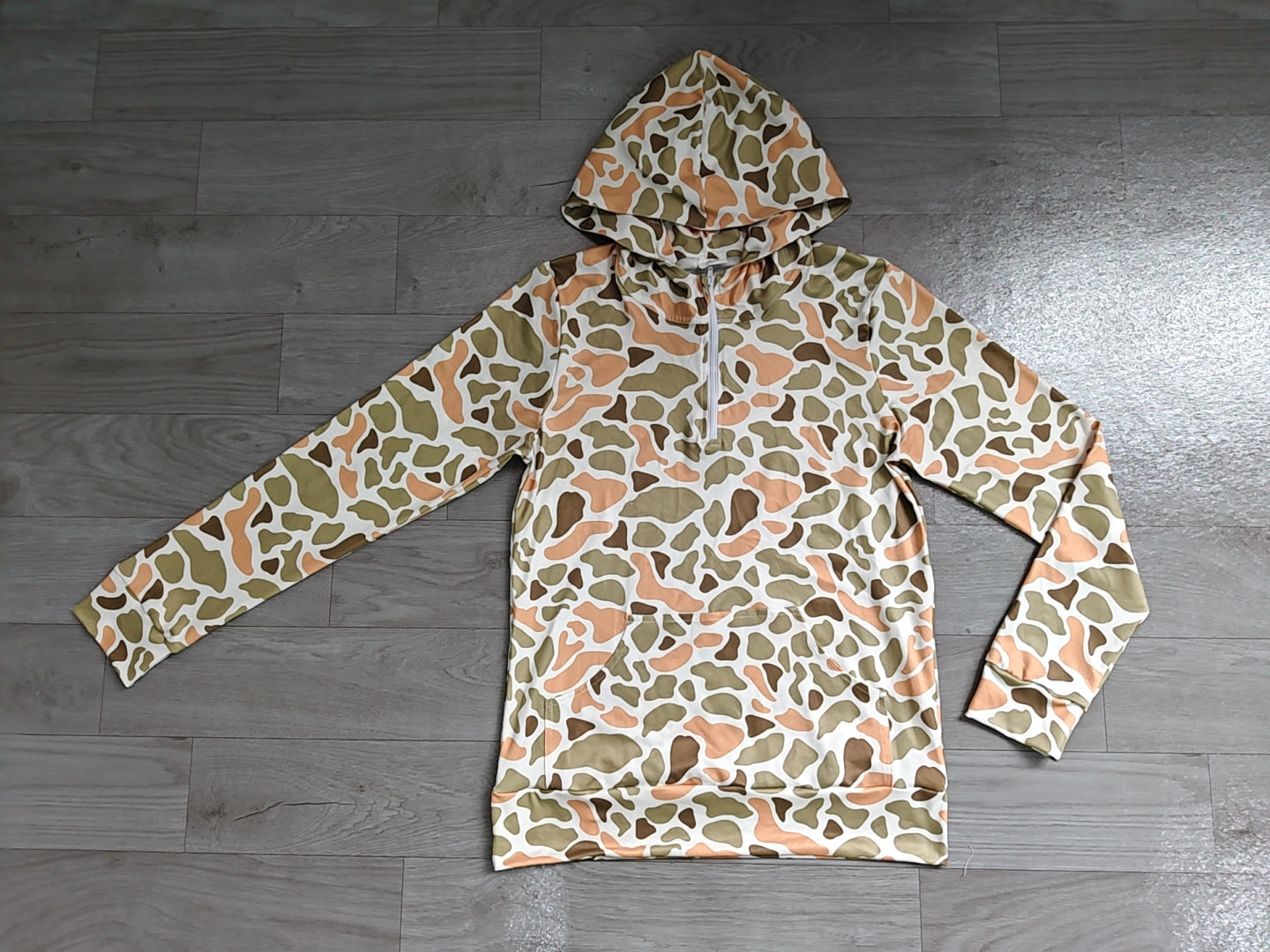 GT1712 Sample No Moq Adult Men Southern Camo Zip Pocket Hoodies Top