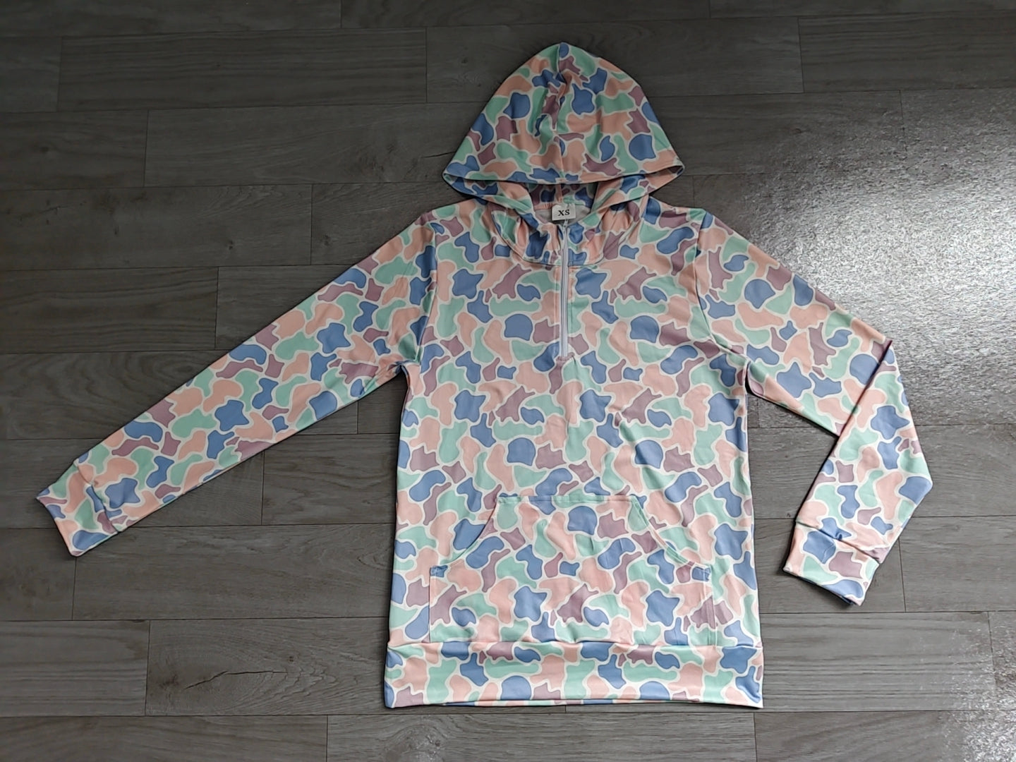GT1714 Sample No Moq Adult Men Southern Camo Zip Pocket Hoodies Top