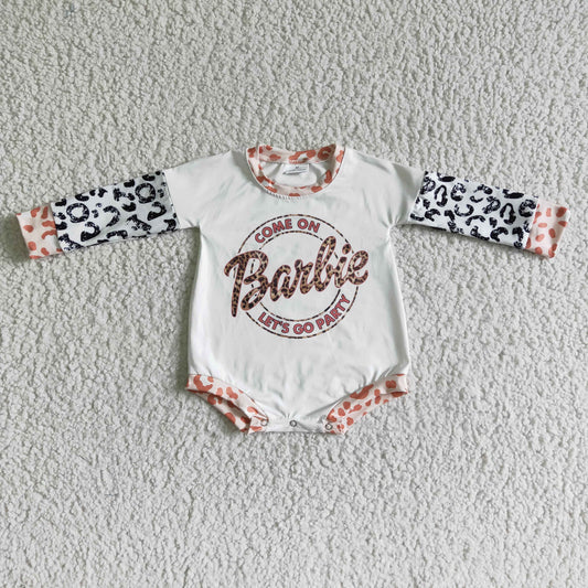 10.11 LR0010 RTS No Moq Promotion Baby Girls Long Sleeve Romper Baby girls western party long sleeve rompers