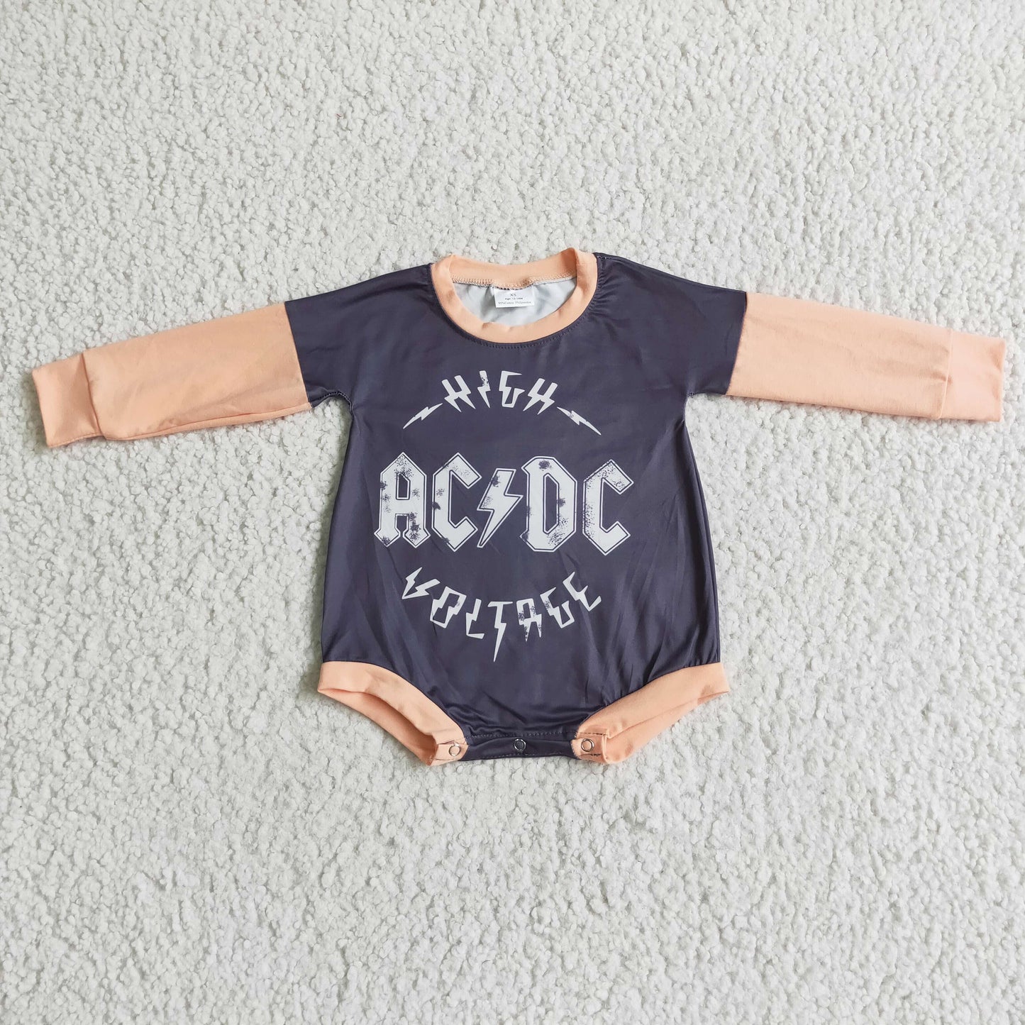 LR0011 Baby girls western band long sleeve rompers