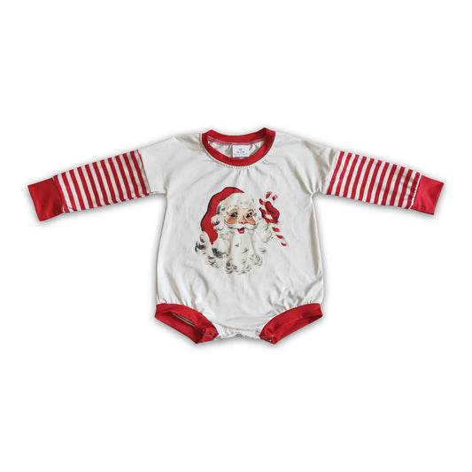 10.18 LR0104 RTS No Moq Promotion Baby girls Christmas santa long sleeve rompers