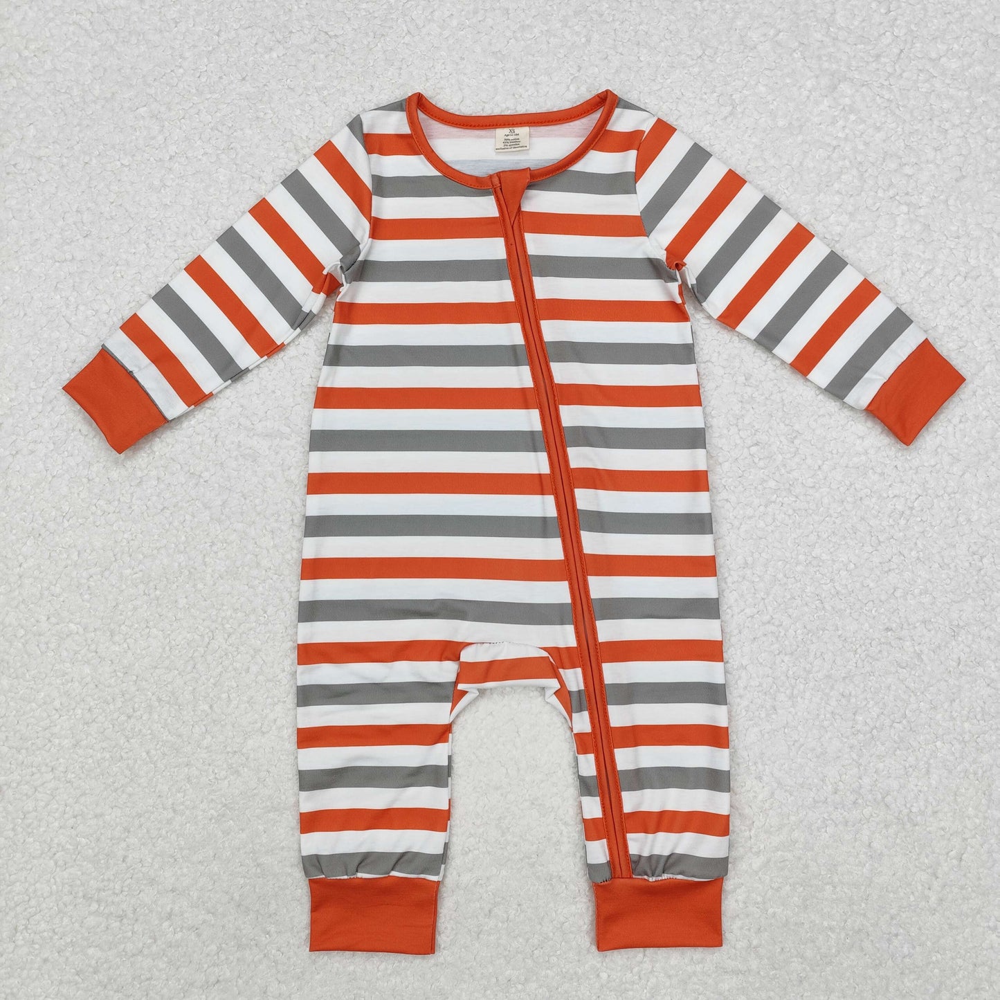 LR1732 Long sleeves stripe baby kids fall zipper romper