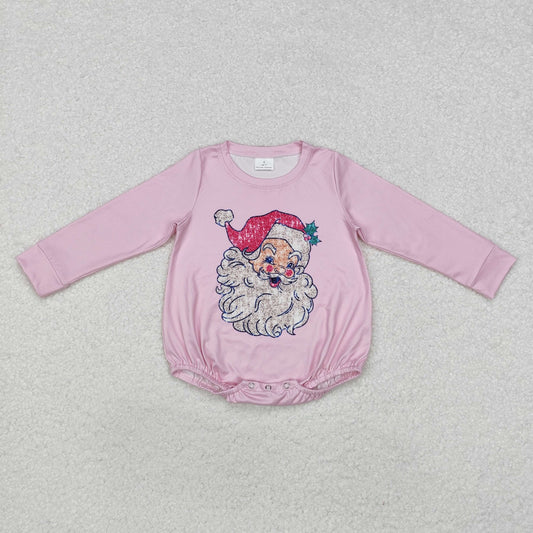 LR1819 Baby Infant Girls Pink Christmas Santa Rompers preorder