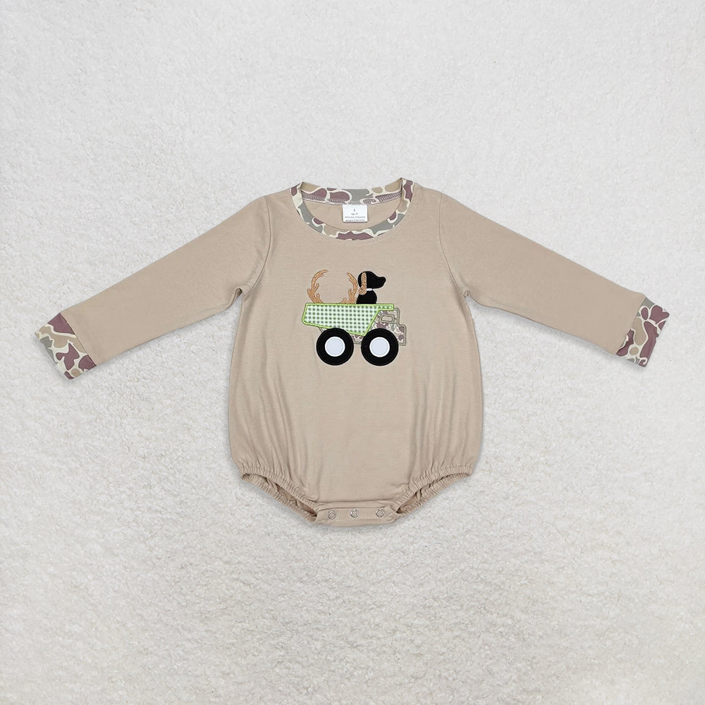USA Warehouse (IN STOCK) Baby Boy Mama's Boy Duck Deer Camo Long Sleeve Romper Comfortable And Stylish Infant Clothing