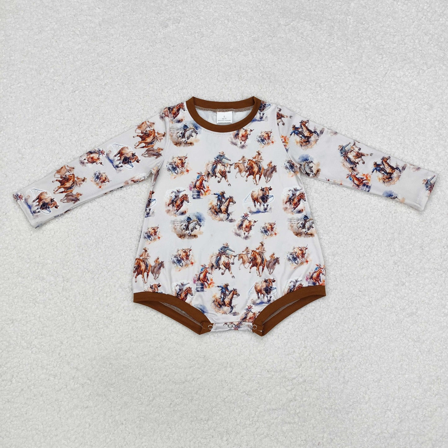 LR1866 Baby Infant Boys Western Horse Rodeo Rompers preorder