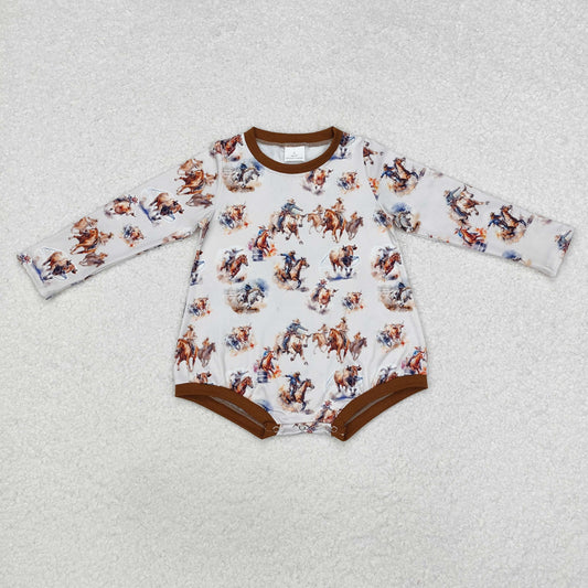 LR1866 Baby Infant Boys Western Horse Rodeo Rompers preorder