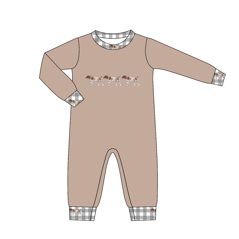 4.16 Pre Order No moq Baby Boys Long Sleeve Ducks Hunting Rompers