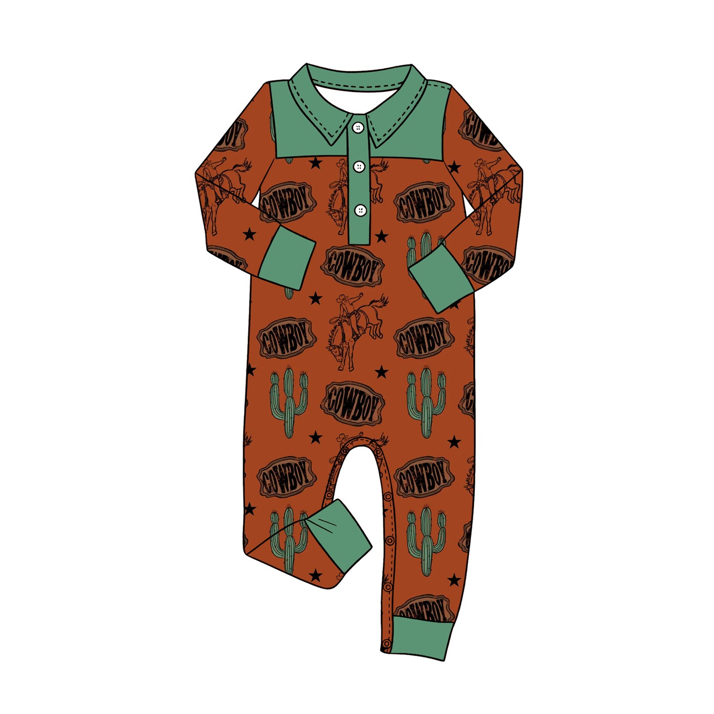 4.16 Pre Order No moq Baby Boys Long Sleeve Ducks Button Hunting Rompers