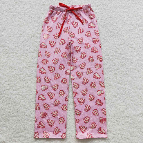 9.20 RTS Sibling Adult Men Women Trees Cows Checked Christmas Pajamas Flare Pants