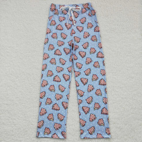9.20 RTS Sibling Adult Men Women Trees Cows Checked Christmas Pajamas Flare Pants