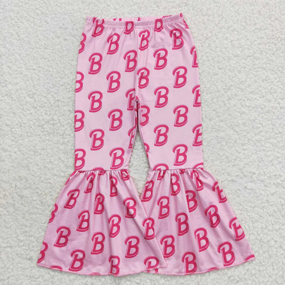 12.26 RTS Sibling Baby Girls Cartoon Doll Flare Bell Pants