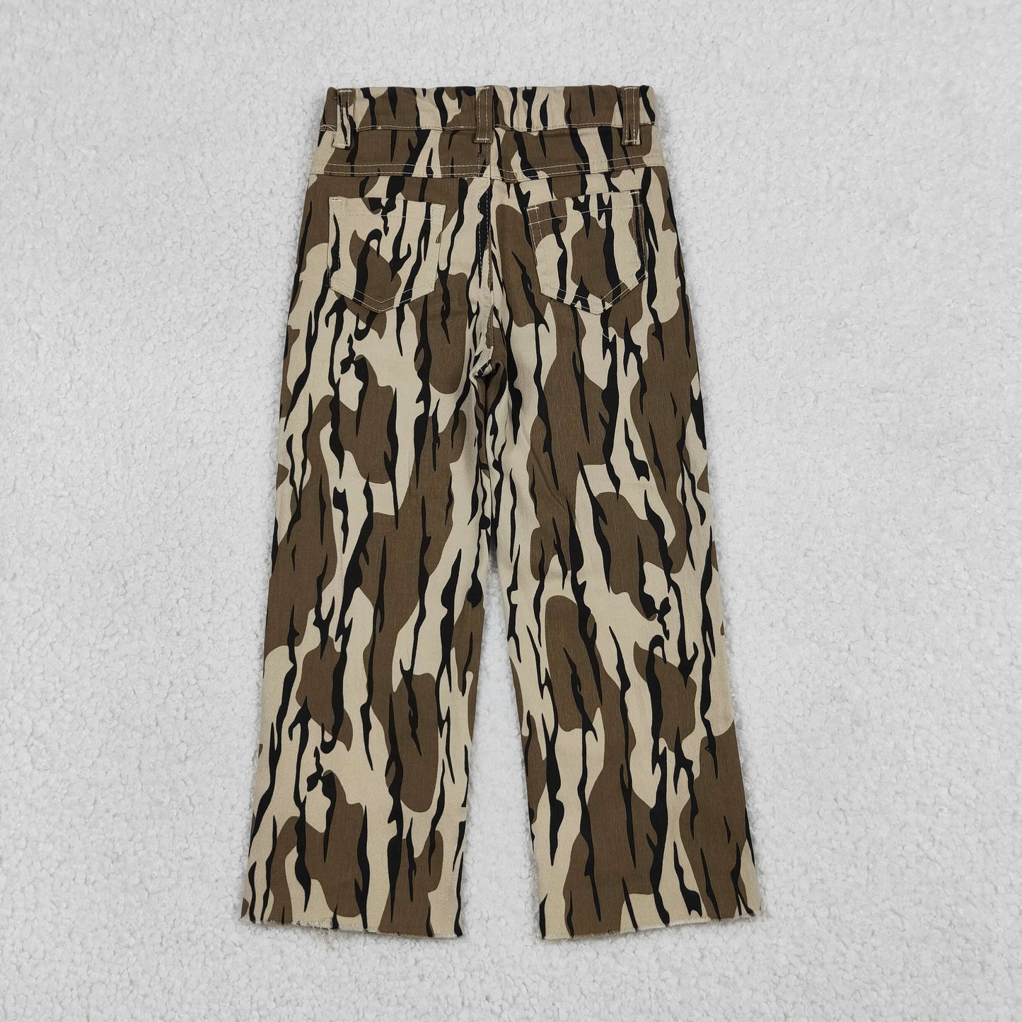 4.10 P0373 RTS NO MOQ (In stock )Baby Boys Southern Olive Camo Tree Branches Denim Pants Jeans