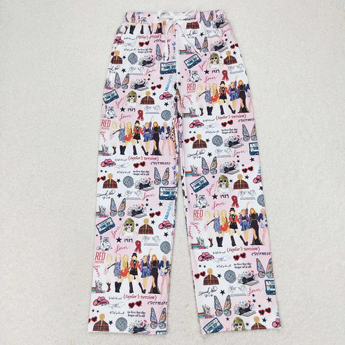 9.20 RTS Sibling Adult Women Cartoon Mouses Bows Singers Pajamas Flare Pants