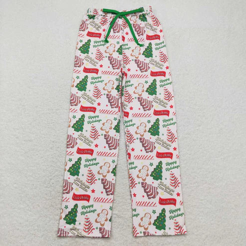 9.20 RTS Sibling Adult Men Women Trees Cows Checked Christmas Pajamas Flare Pants