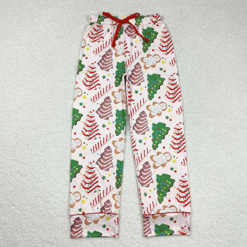 9.20 RTS Sibling Adult Men Women Trees Cows Checked Christmas Pajamas Flare Pants