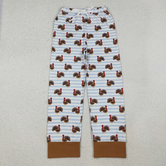 10.16 RTS NO MOQ (In stock)P0516  Adult Women Thanksgiving Turkey Pajamas Pants Bottom