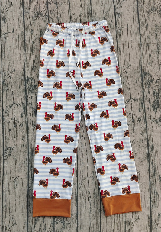 9.27 P0516 Sample No Moq Adult Women Thanksgiving Turkey Bottom Pants Pajamas