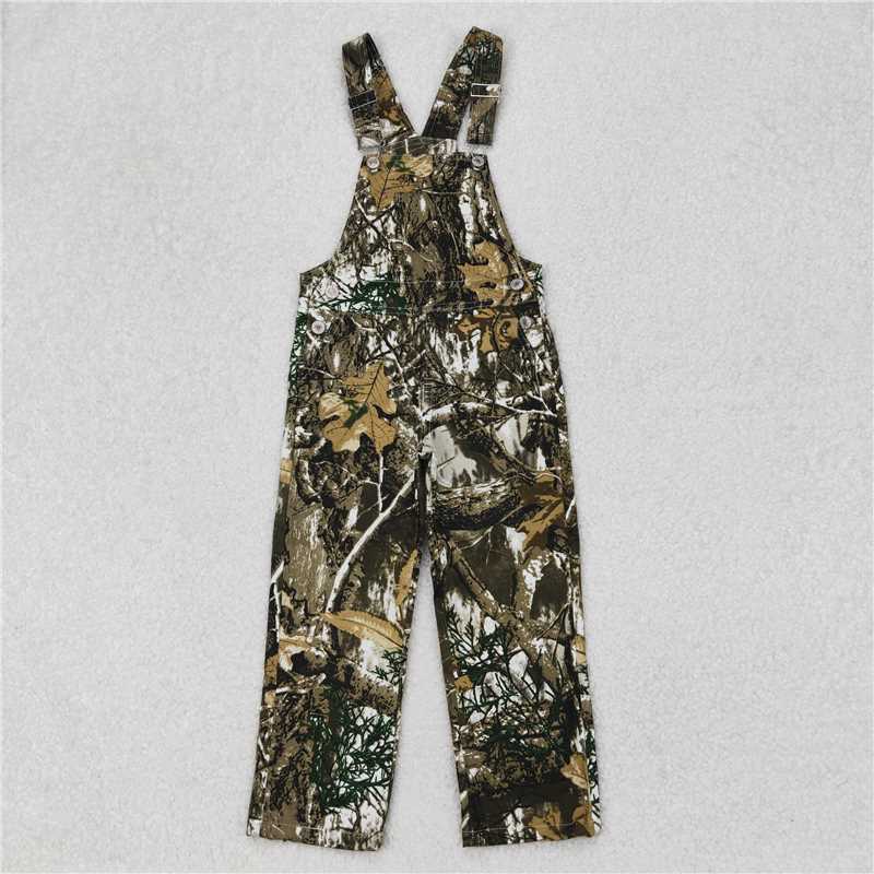 USA Warehouse (IN STOCK) P0533 Kids Boy Camo Hunting Denim Overalls - Adjustable Waist Bib Shorts for Little Farmers And Outdoor Enthusiasts