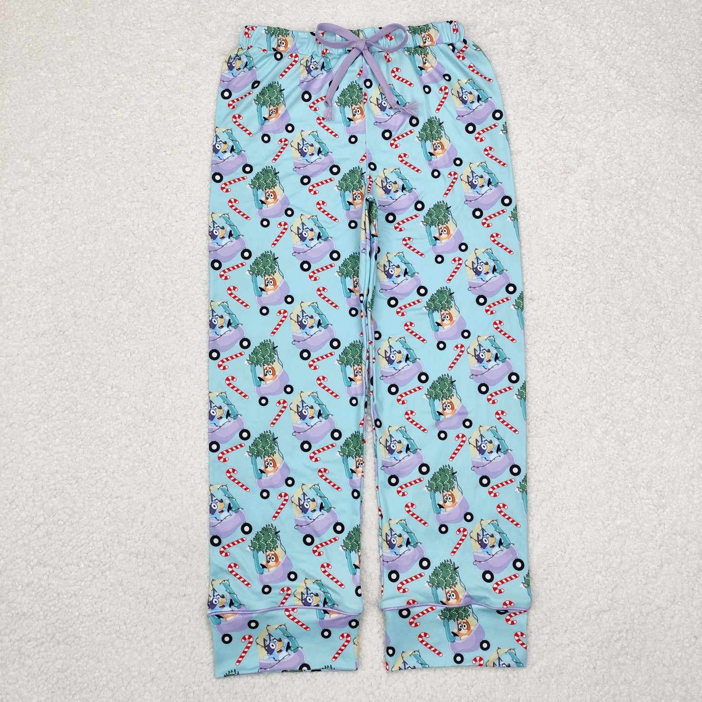 P0565 Adult female bluey Christmas tree car cane blue pants