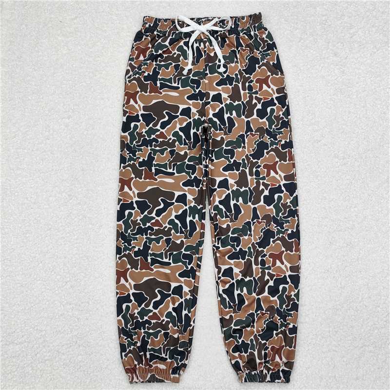 Women's Dark Camouflage Summer Pajamas Button-Down Long Sleeve Sleepwear Adult Comfortable Soft Cotton Camo Print Nightgown