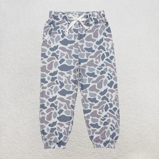 4.07 P0651 RTS NO MOQ Baby Boys Pants Grey camo pockets elastic waist boys hunting pants