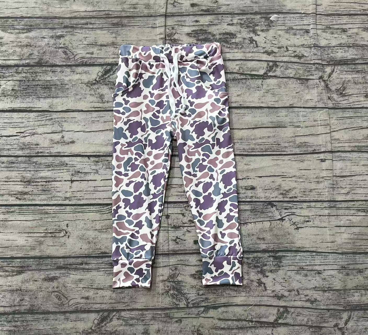 P0659Tan camo pockets baby boys hunting pants