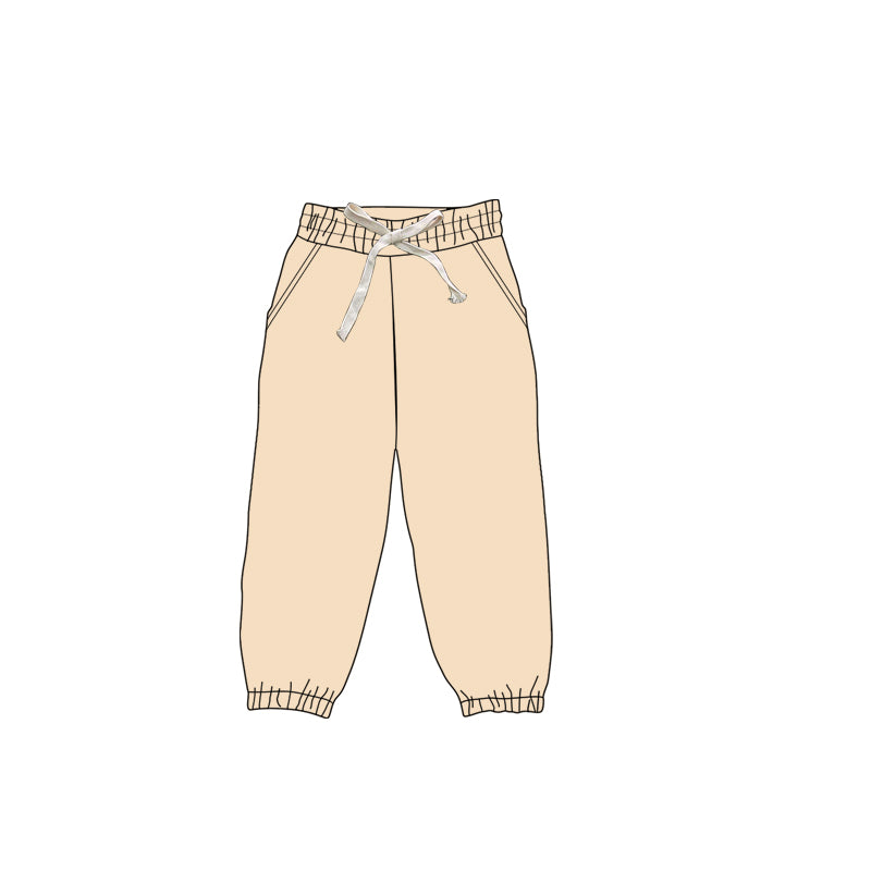 Blue pockets elastic kids girls joggers