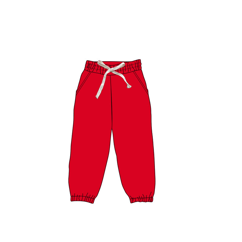 Blue pockets elastic kids girls joggers