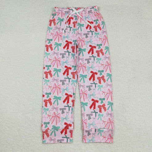 9.20 RTS Sibling Adult Women Cartoon Dogs Hearts Checked Valentine Pajamas Flare Pants