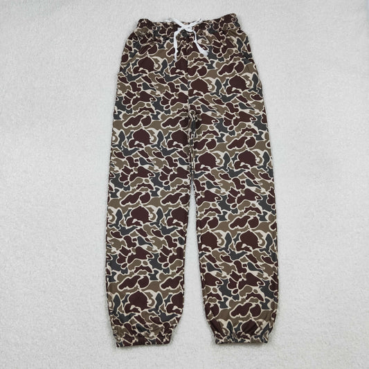 10.15 RTS NO MOQ (In stock)P0906 Adult Women Duck Grey Camo Pocket Bottom Joggers Pants