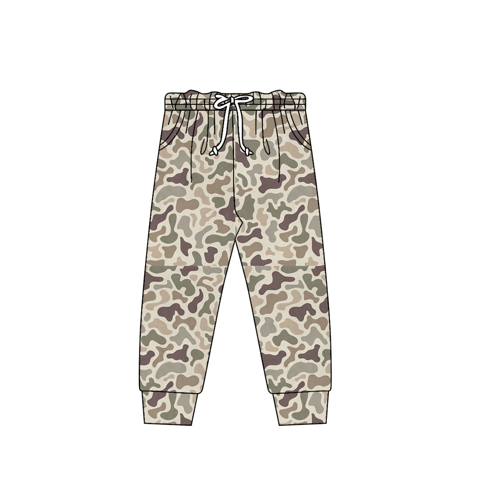 11.13 P0974 Pre order No Moq Baby Boys Khaki Camo Pockets Southern Jogger Pants Bottom