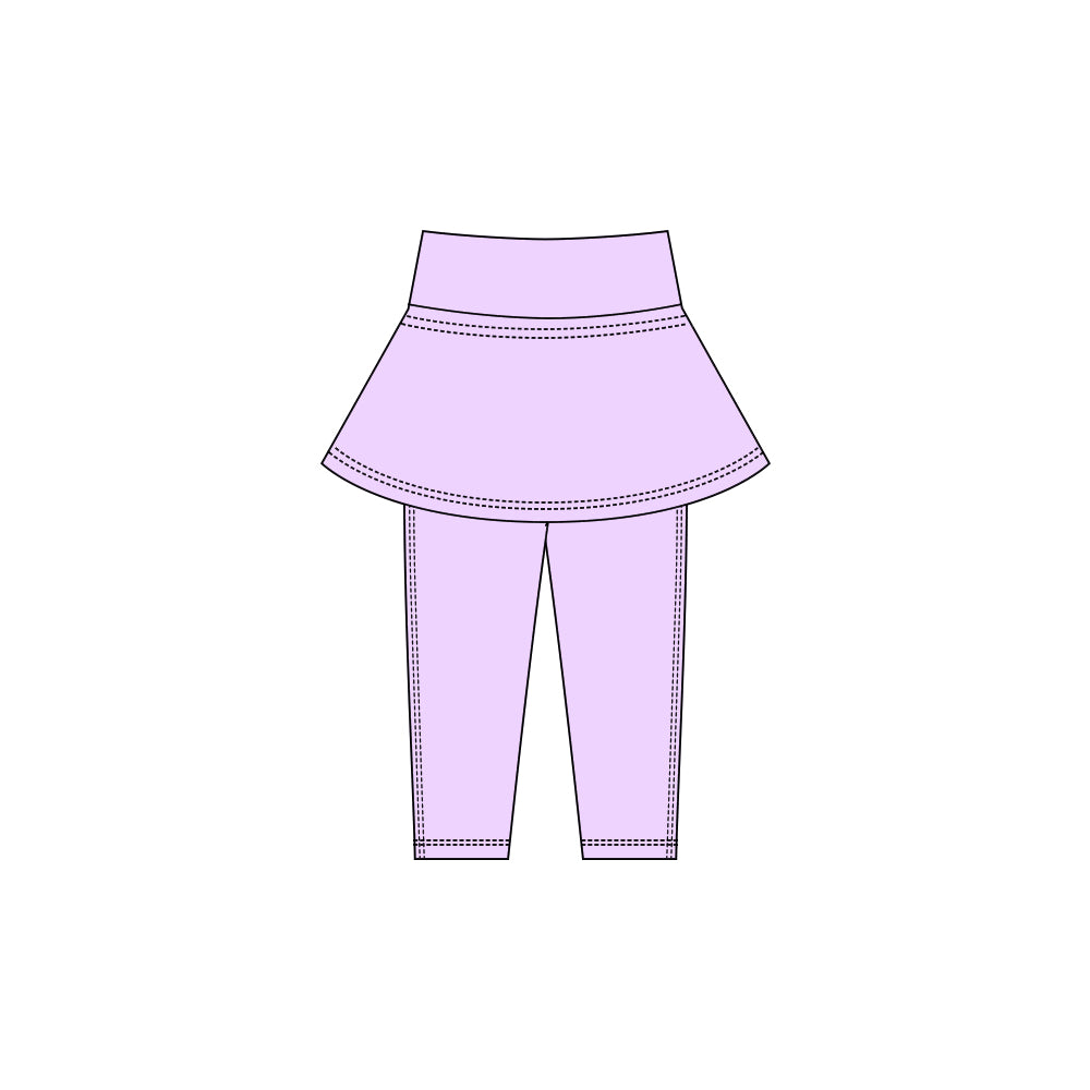 11.18 P0981 Pre order No Moq Yoga fabric Baby Girls Lavender Yoga Tunic Leggings Pants Bottom